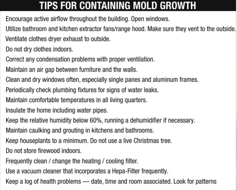 Tips for Containing Mold Growth